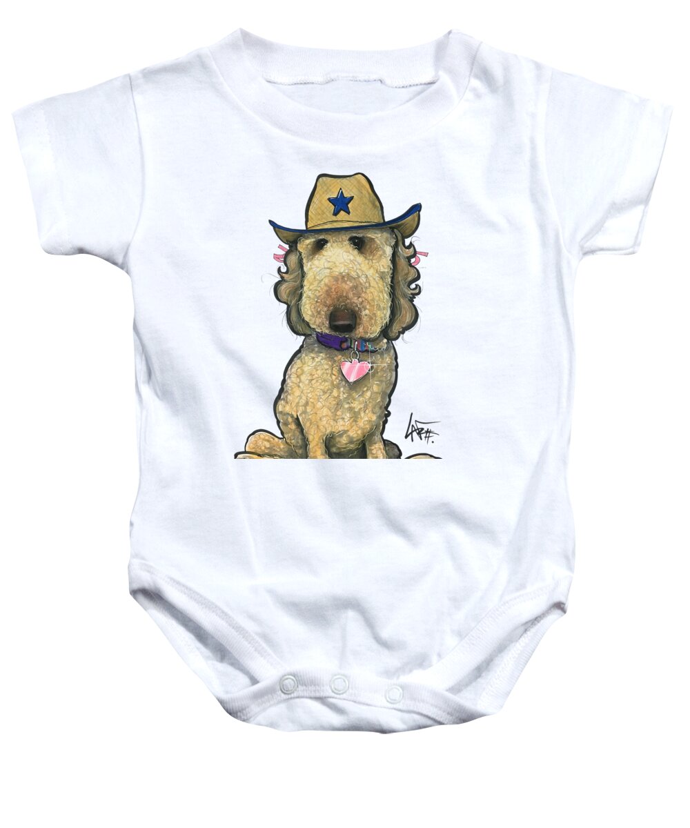 Bolnick 4738 Baby Onesie featuring the drawing Bolnick 4738 by Canine Caricatures By John LaFree