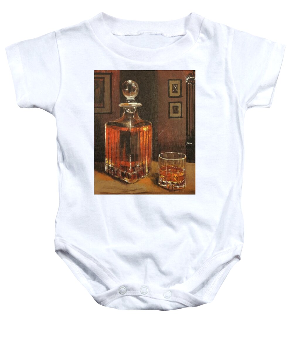 Bourbon Baby Onesie featuring the painting Bourbon Break by Tom Shropshire