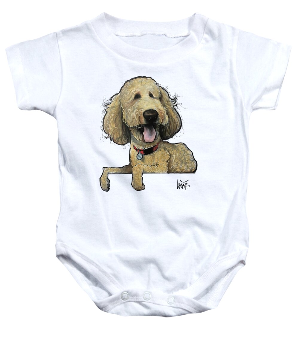 Brower Baby Onesie featuring the drawing Brower GC1PET032 by Canine Caricatures By John LaFree