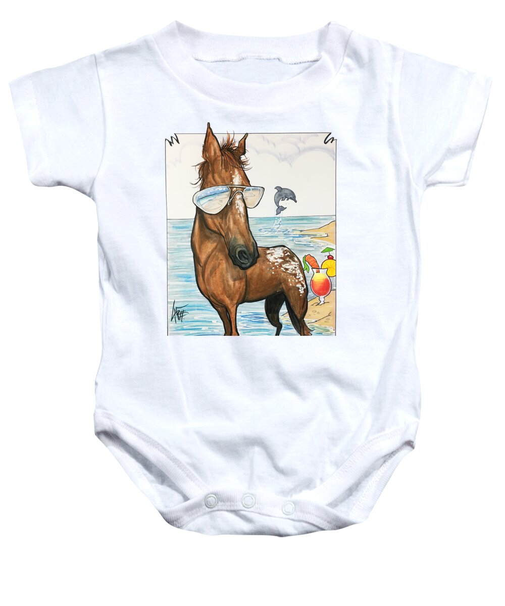 Canfield 4756 Baby Onesie featuring the drawing Canfield 4756 by Canine Caricatures By John LaFree