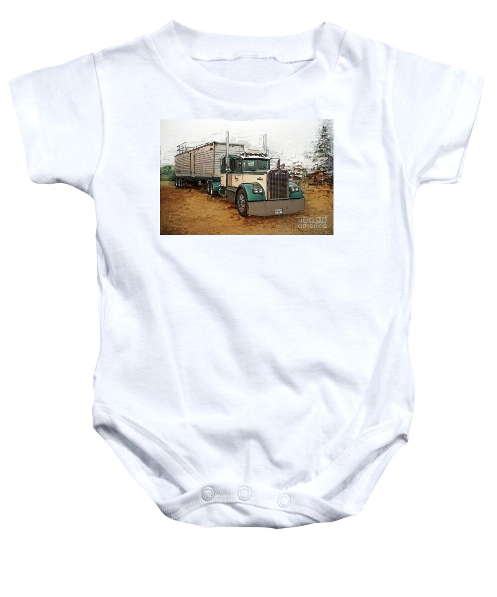 Big Rigs Baby Onesie featuring the photograph Catr6414a-18 by Randy Harris
