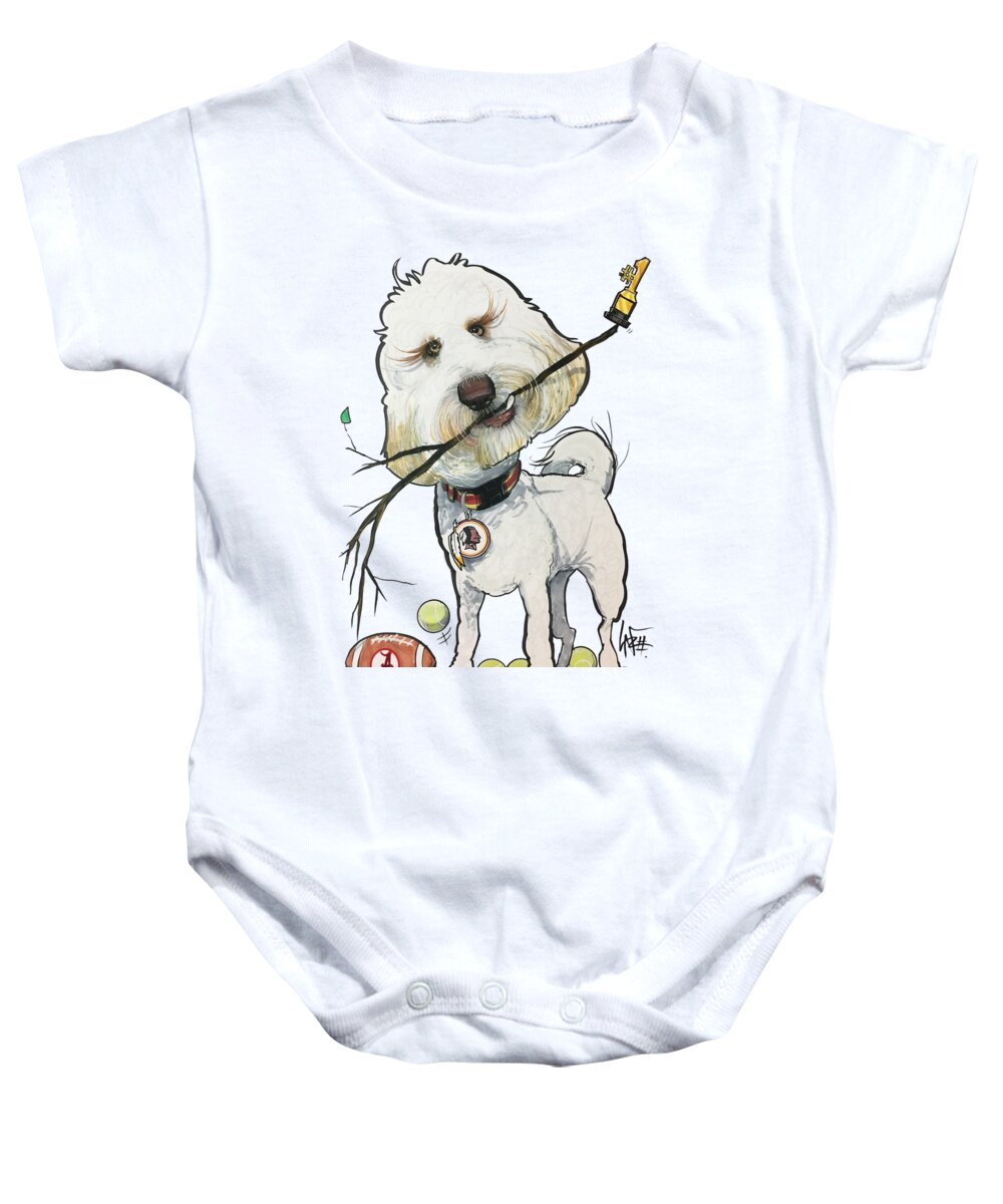 Cecil Baby Onesie featuring the drawing Cecil 4357 by John LaFree
