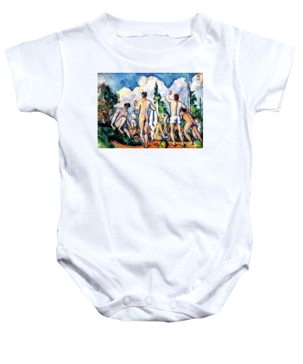 Cezanne Bathers Baby Onesie featuring the painting Bathers by Cezanne #1 by Paul Cezanne