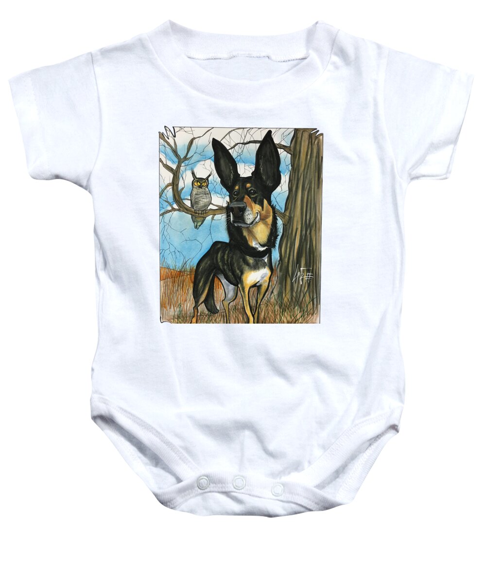 Charles 4751 Baby Onesie featuring the drawing Charles 4751 by Canine Caricatures By John LaFree