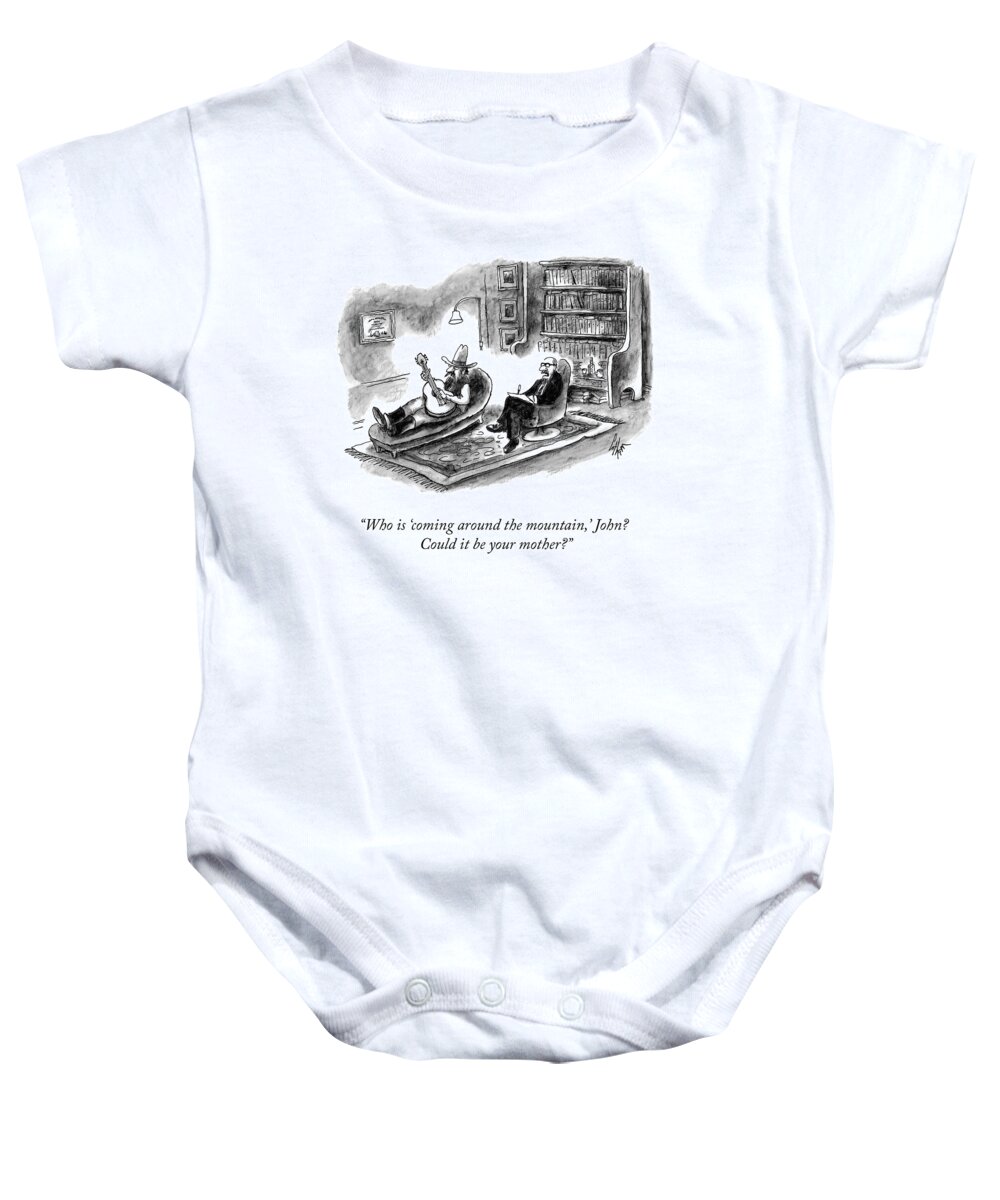 Cctk Baby Onesie featuring the drawing Coming Around The Mountain by Frank Cotham