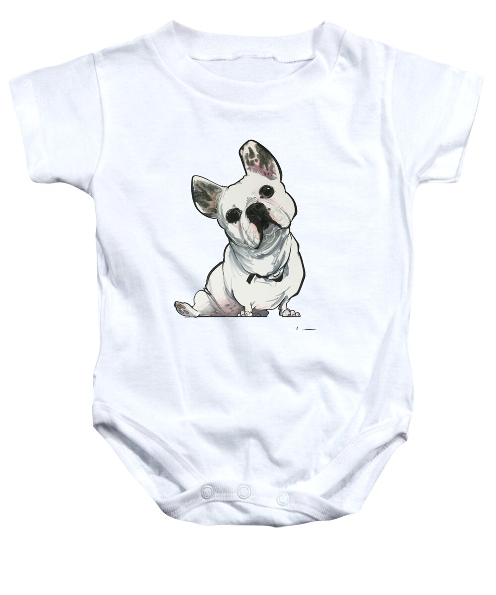 Cooze 4555 Baby Onesie featuring the drawing Cooze 4555 by Canine Caricatures By John LaFree