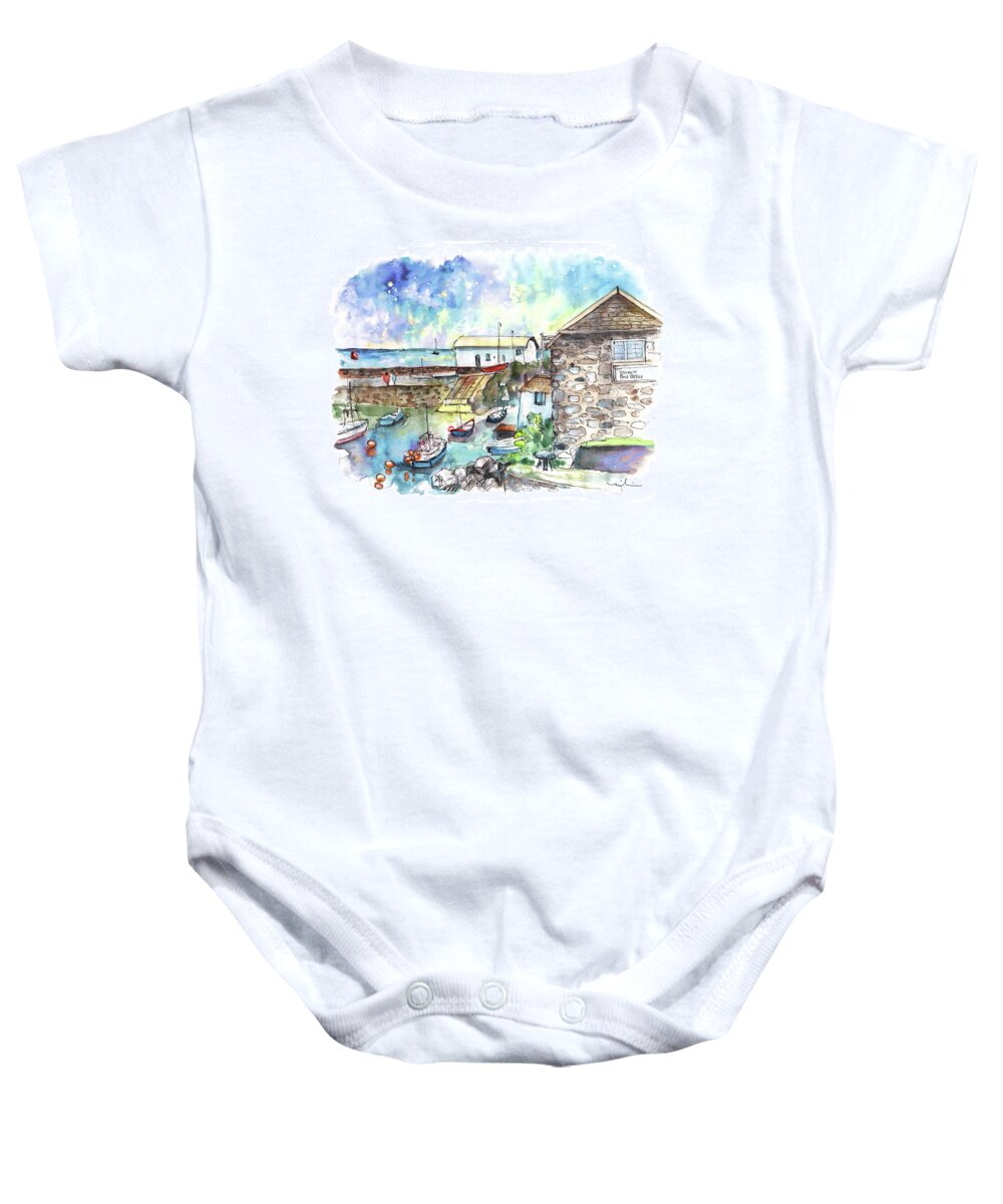 Travel Baby Onesie featuring the painting Coverack 05 by Miki De Goodaboom