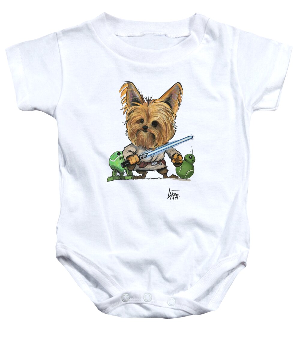 Cramer Baby Onesie featuring the drawing Cramer 4185 by Canine Caricatures By John LaFree