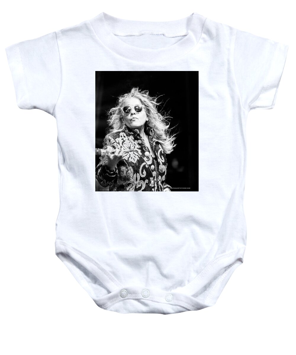 Missing Persons Baby Onesie featuring the photograph Dale Bozzio 1 by Denise Dube