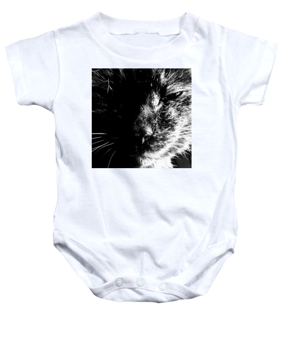 Cat Baby Onesie featuring the photograph Deep Thoughts by Misty Morehead