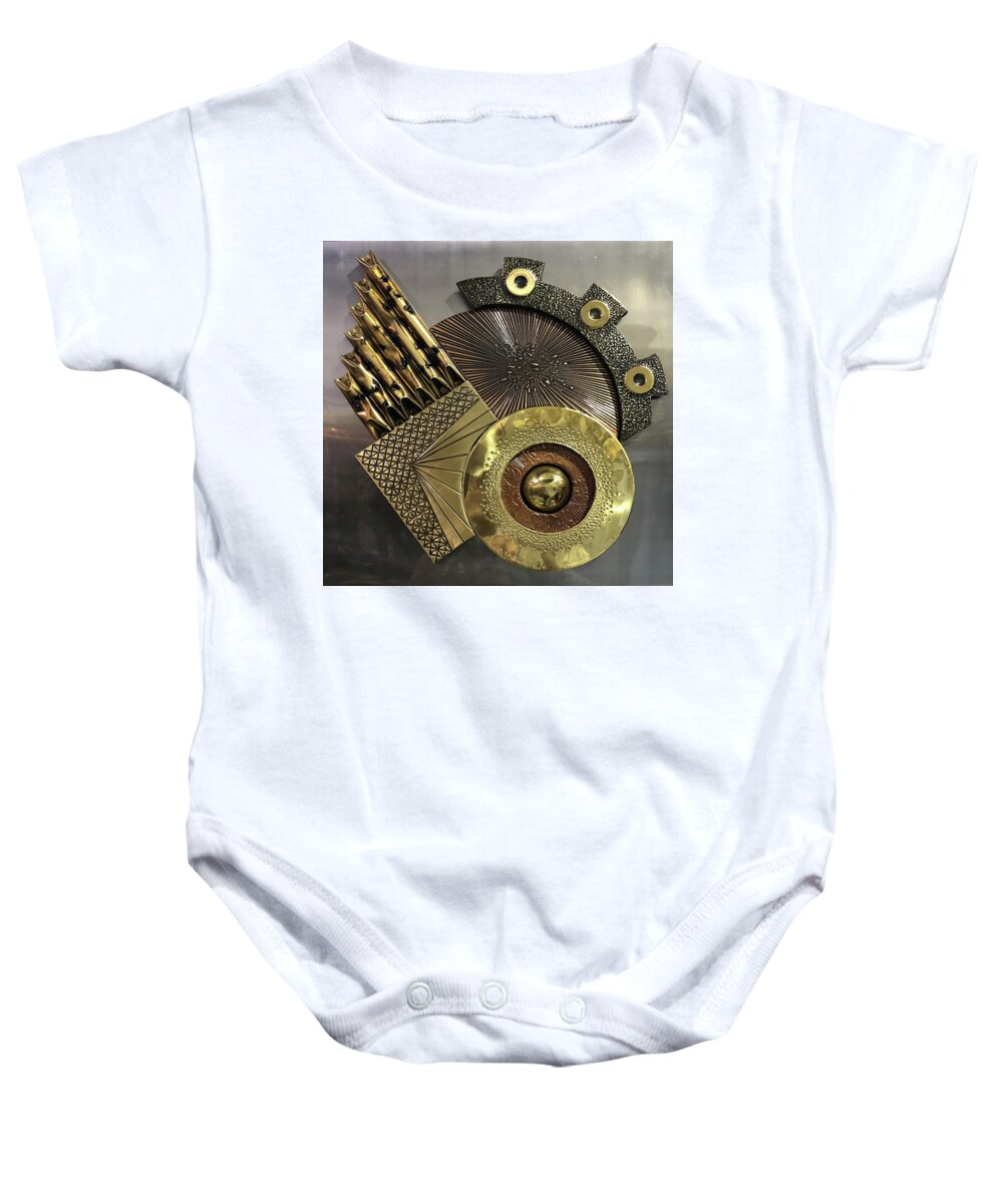 Brutalist Baby Onesie featuring the photograph Deus Ex Machina by Andrea Kollo