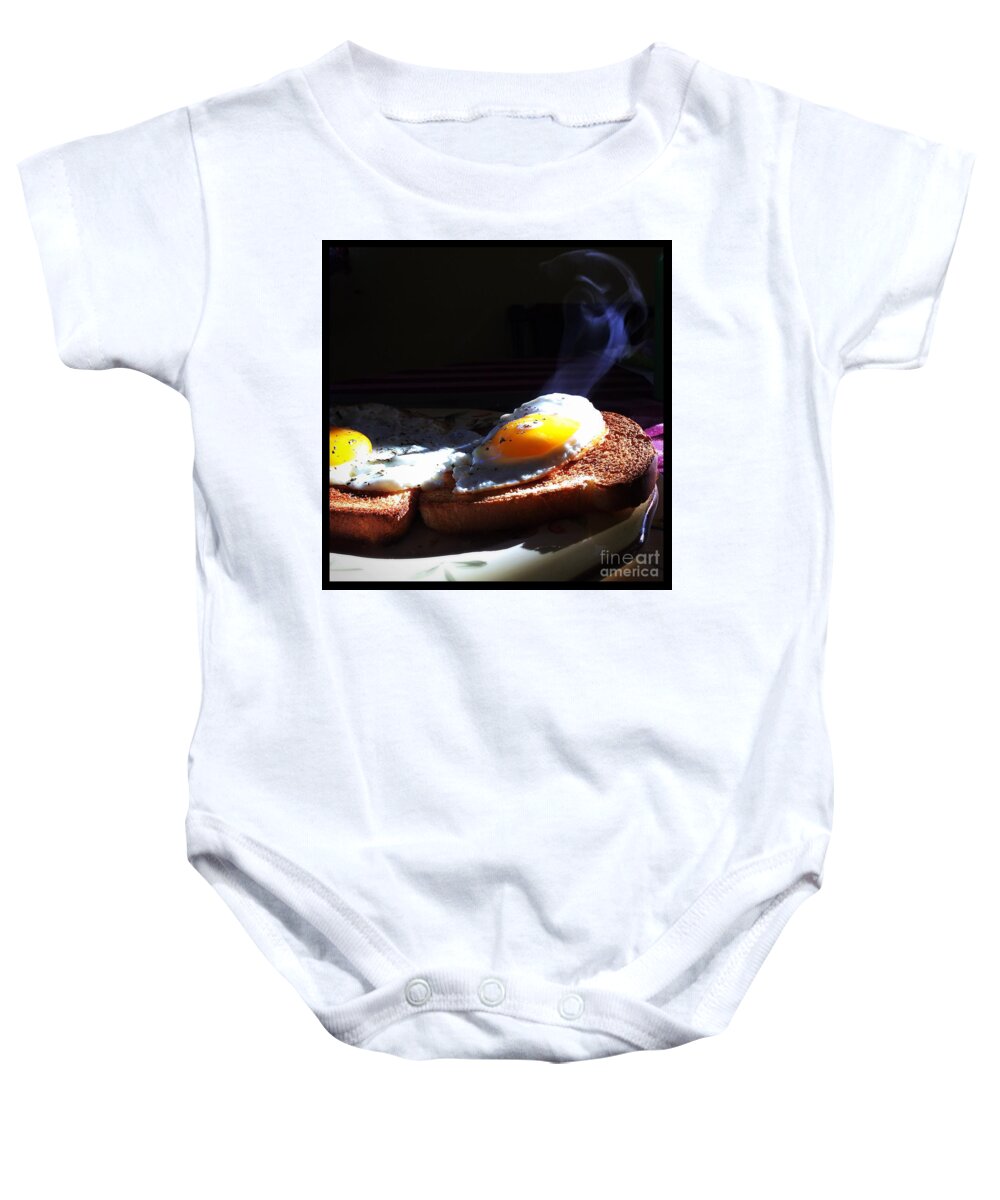 Food Baby Onesie featuring the photograph Eggstreamly Hot by Frank J Casella
