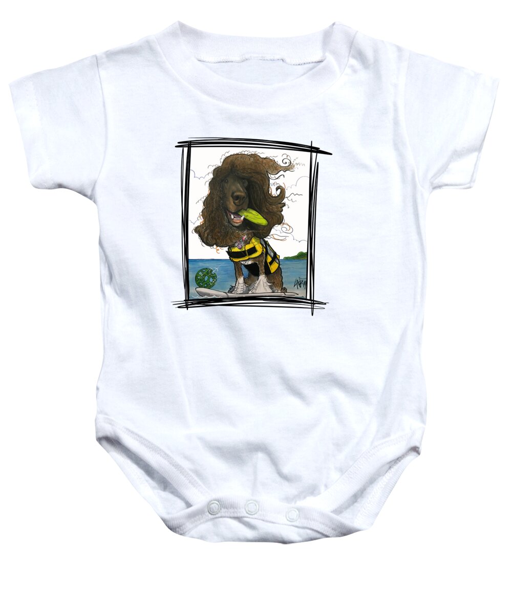 Engstrom Baby Onesie featuring the drawing Engstrom 5152 by Canine Caricatures By John LaFree