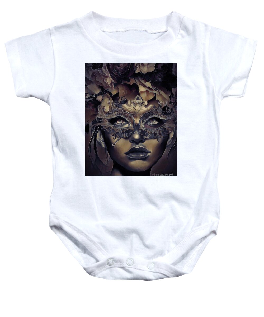 Woman Baby Onesie featuring the digital art Enigma by Kathy Kelly