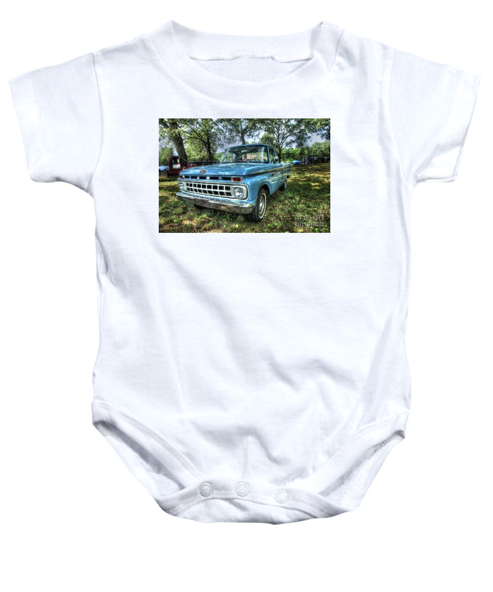 Truck Baby Onesie featuring the photograph Ford 100 by Mike Eingle