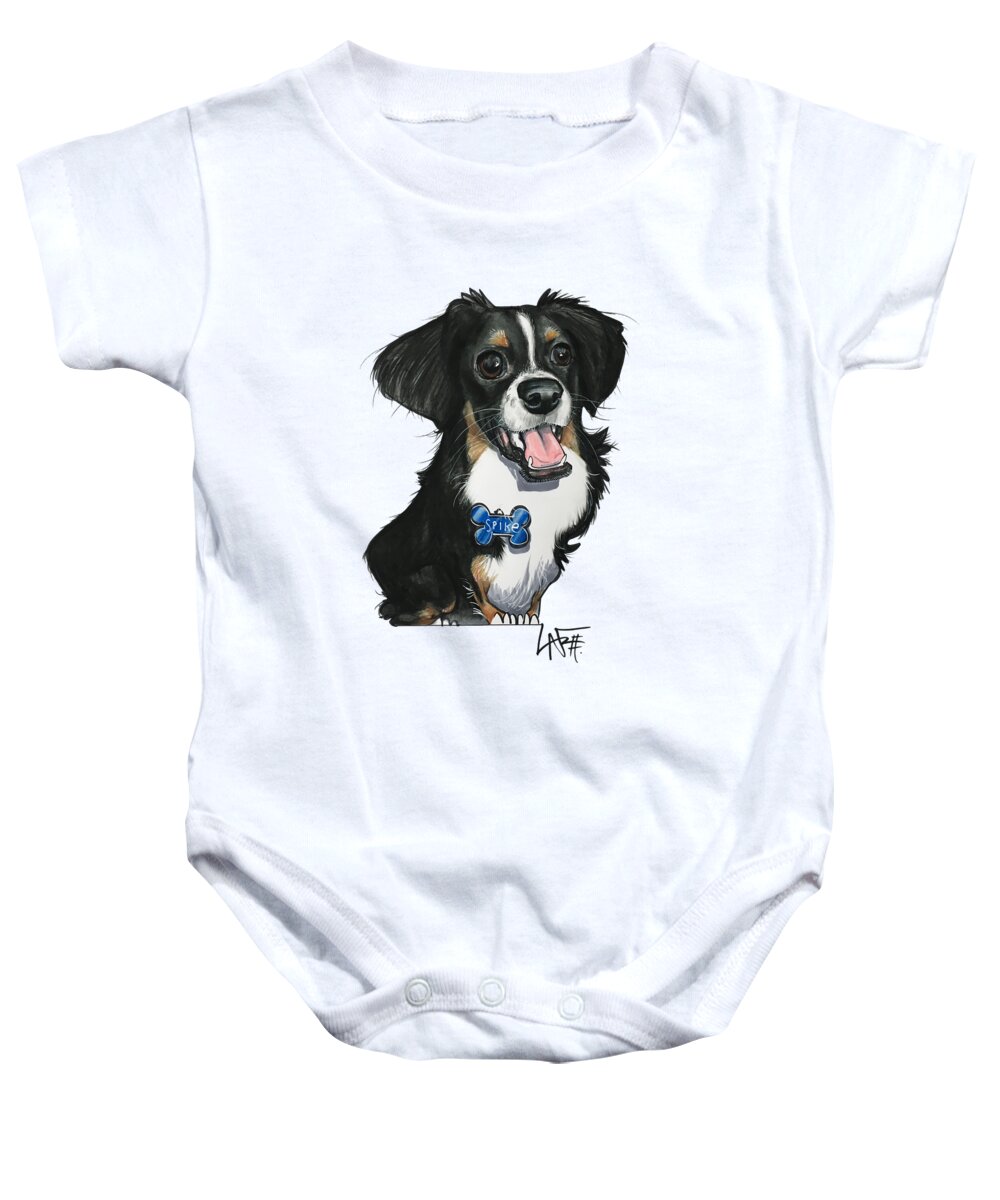 Foster 4743 Baby Onesie featuring the drawing Foster 4743 by Canine Caricatures By John LaFree