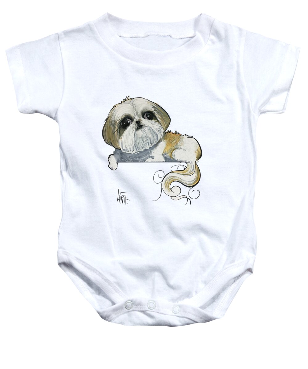 Franks 4519 Baby Onesie featuring the drawing Franks 4519 by John LaFree