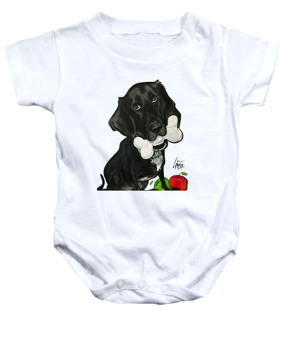 Fraser 4457 Baby Onesie featuring the drawing Fraser 4457 by Canine Caricatures By John LaFree