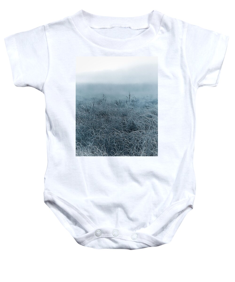 Frost Baby Onesie featuring the photograph Frigid Morn by Jill Love