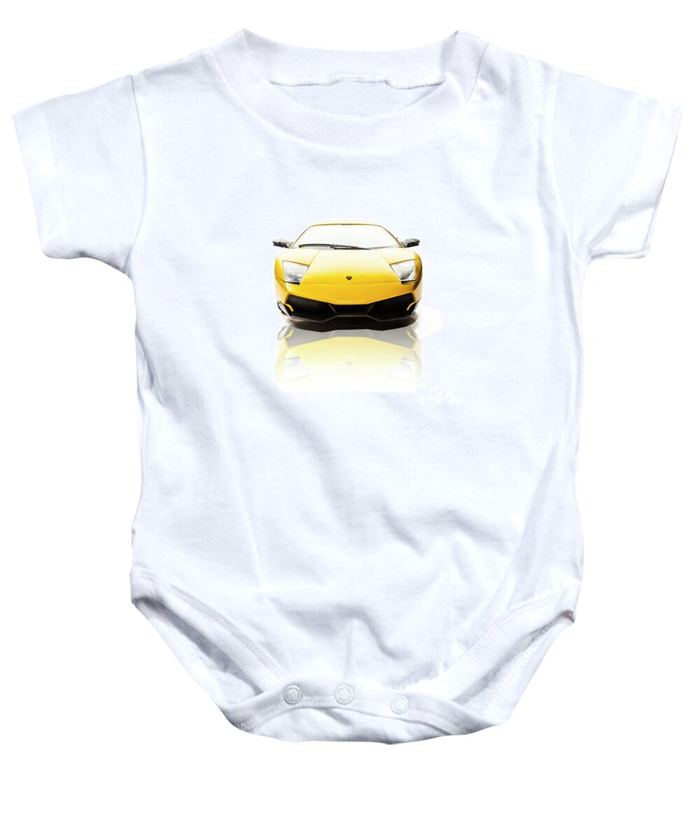 Lamborghini Baby Onesie featuring the photograph Gleam by Jorgo Photography