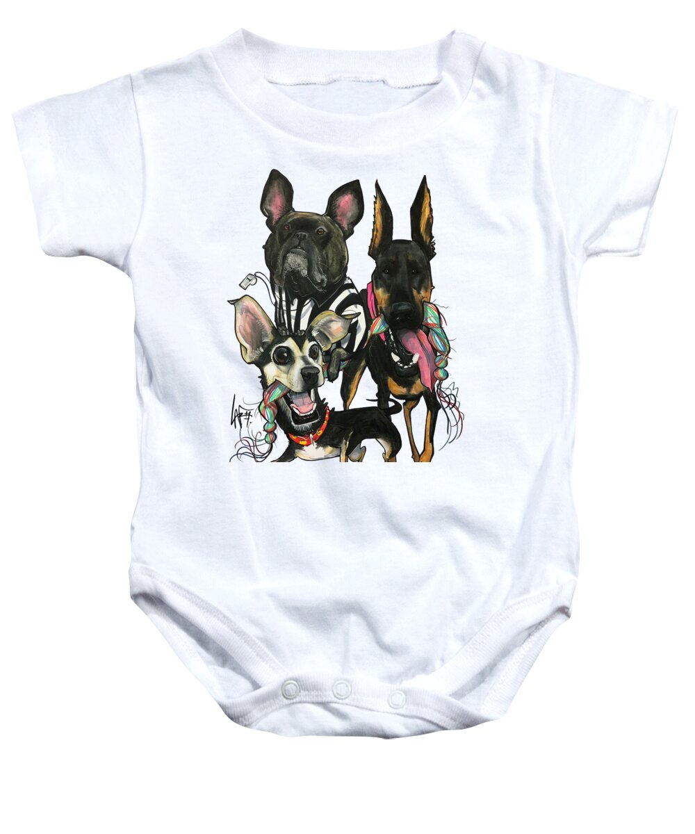 Greenberg 4444 Baby Onesie featuring the drawing Greenberg 4444 by John LaFree