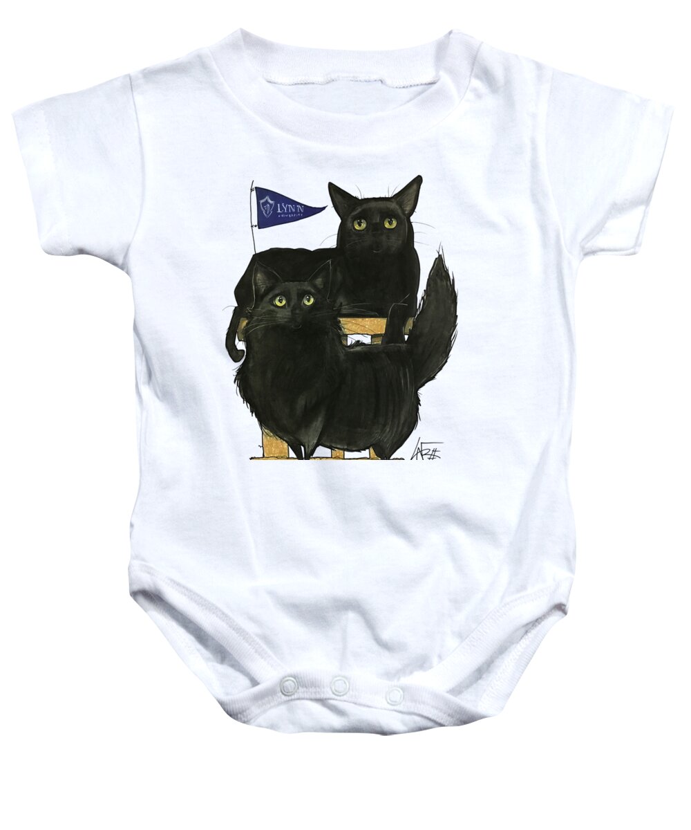 Hamill 4366 Baby Onesie featuring the drawing Hamill 4366 by Canine Caricatures By John LaFree