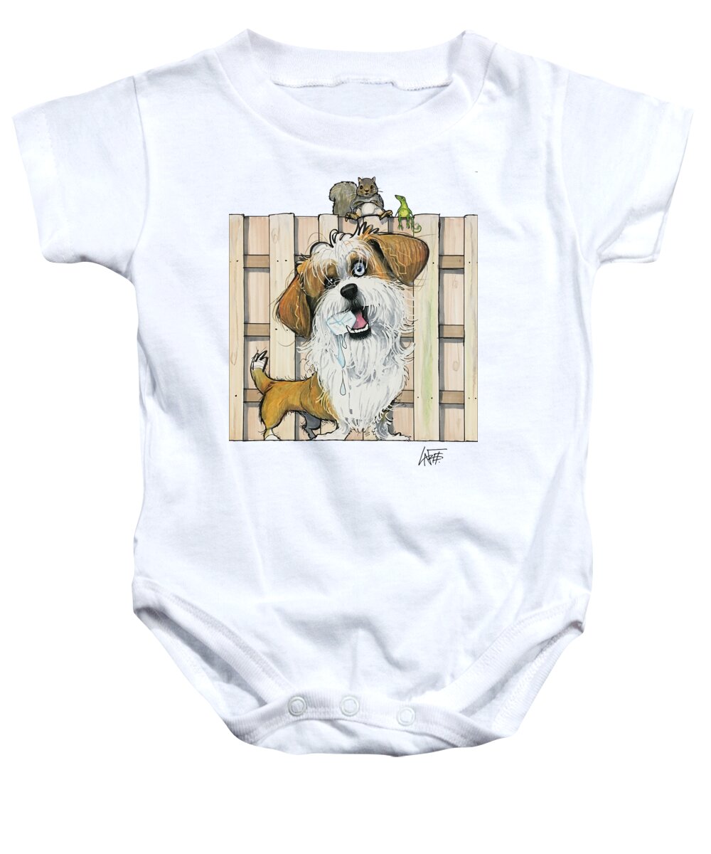 Hemmert Baby Onesie featuring the drawing Hemmert 5034 by Canine Caricatures By John LaFree