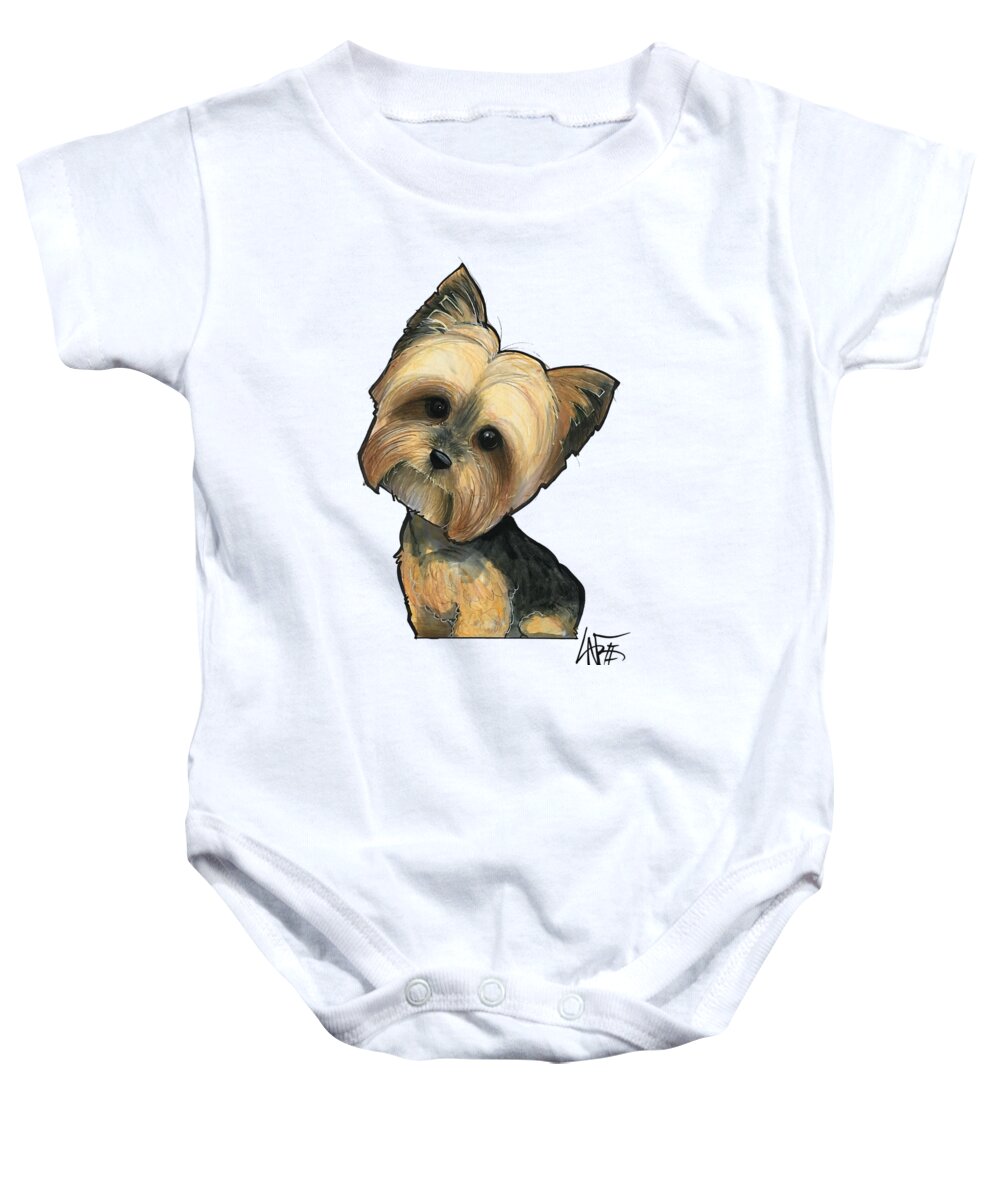 Hernly Baby Onesie featuring the drawing Hernly 4817 by John LaFree