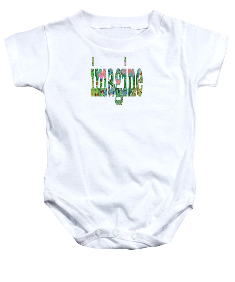 Imagine Baby Onesie featuring the painting Imagine 1011 by Corinne Carroll