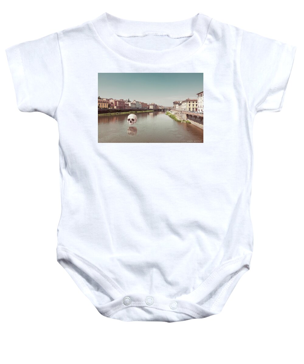 Skull Baby Onesie featuring the photograph Interloping, Florence by Joseph Westrupp