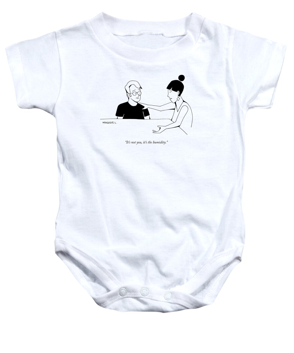 it's Not You Baby Onesie featuring the drawing It's Not You by Maggie Larson
