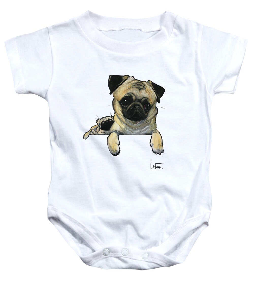 John Baby Onesie featuring the drawing John 4832 by Canine Caricatures By John LaFree