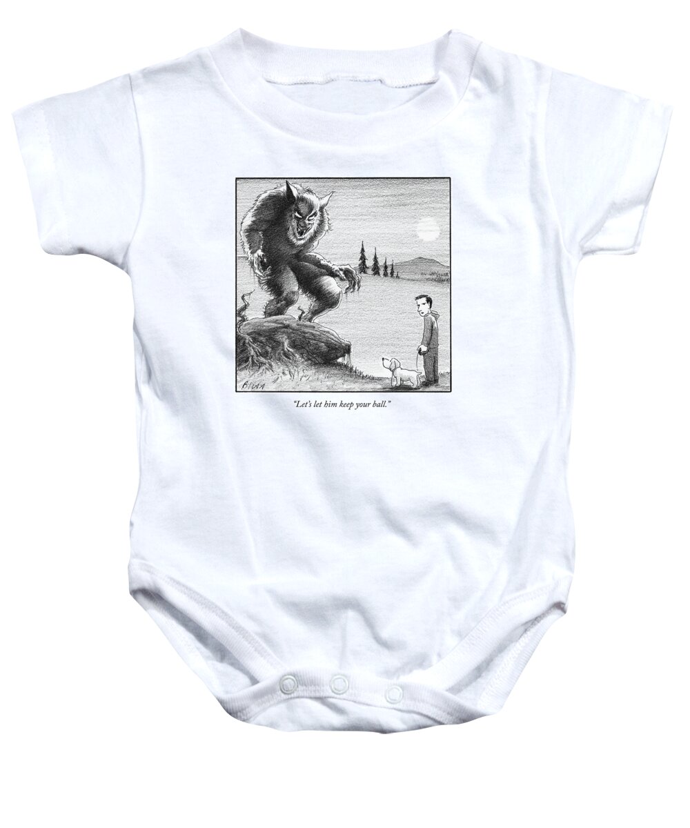 Cctk Baby Onesie featuring the drawing Keep Your Ball by Harry Bliss