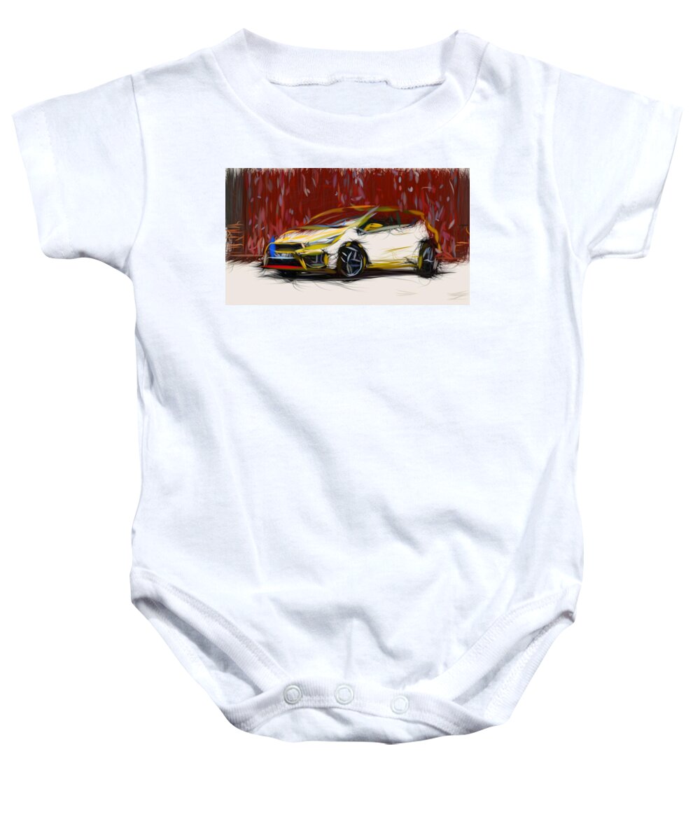 Kia Baby Onesie featuring the digital art Kia Pro Ceed GT Draw by CarsToon Concept