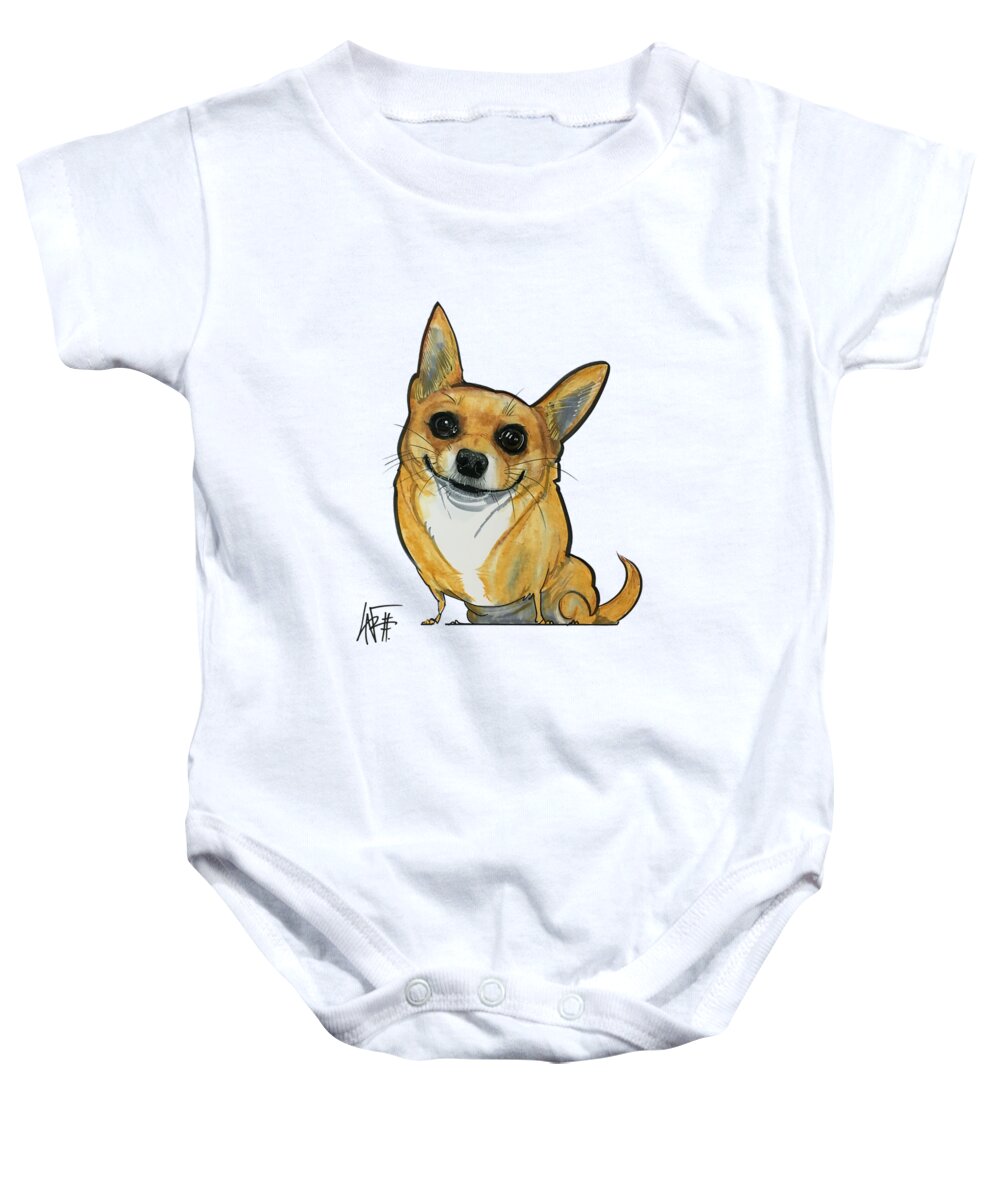 Lister 4454 Baby Onesie featuring the drawing Lister 4454 by Canine Caricatures By John LaFree