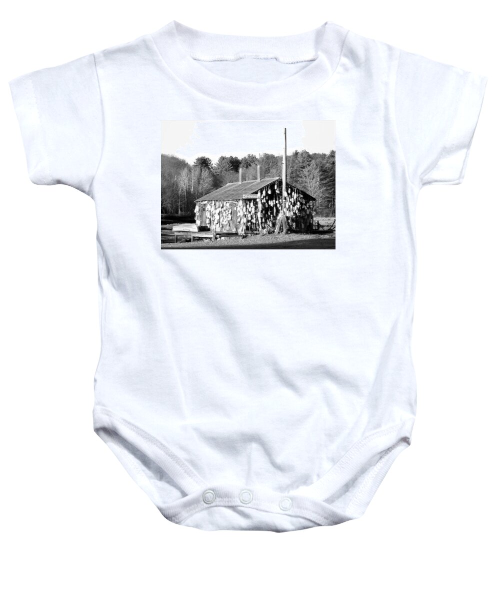 - Lobster Pound Baby Onesie featuring the photograph - Lobster Pound - Cape Neddick ME by THERESA Nye