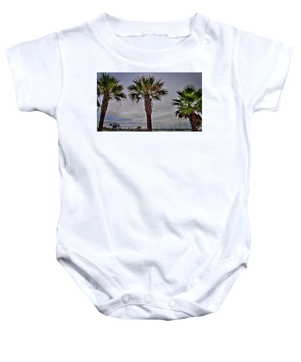 Harbor Baby Onesie featuring the photograph Long Beach Harbor by George Taylor