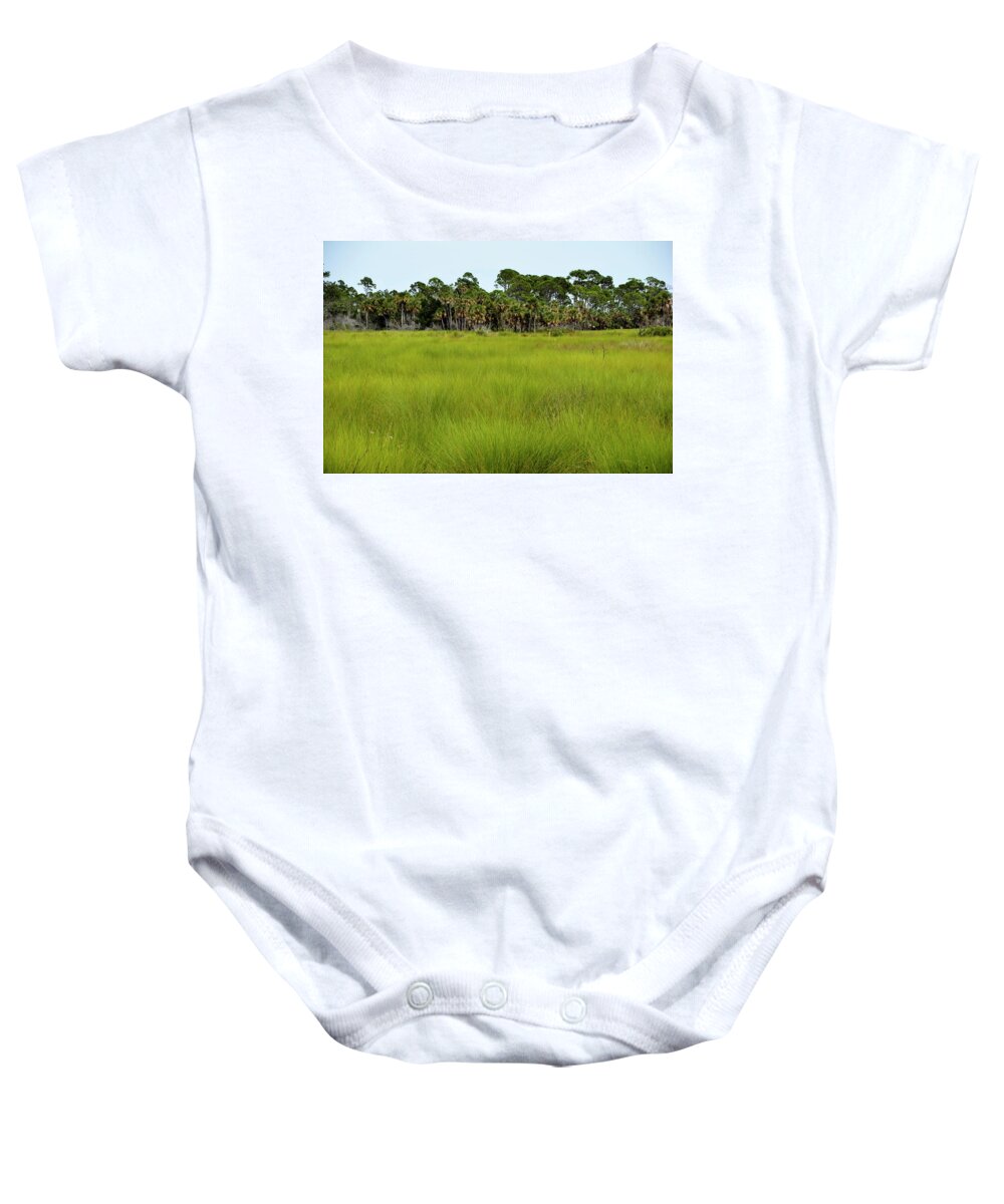 Florida Grass Savanna Baby Onesie featuring the photograph Lush Grasses by T Lynn Dodsworth
