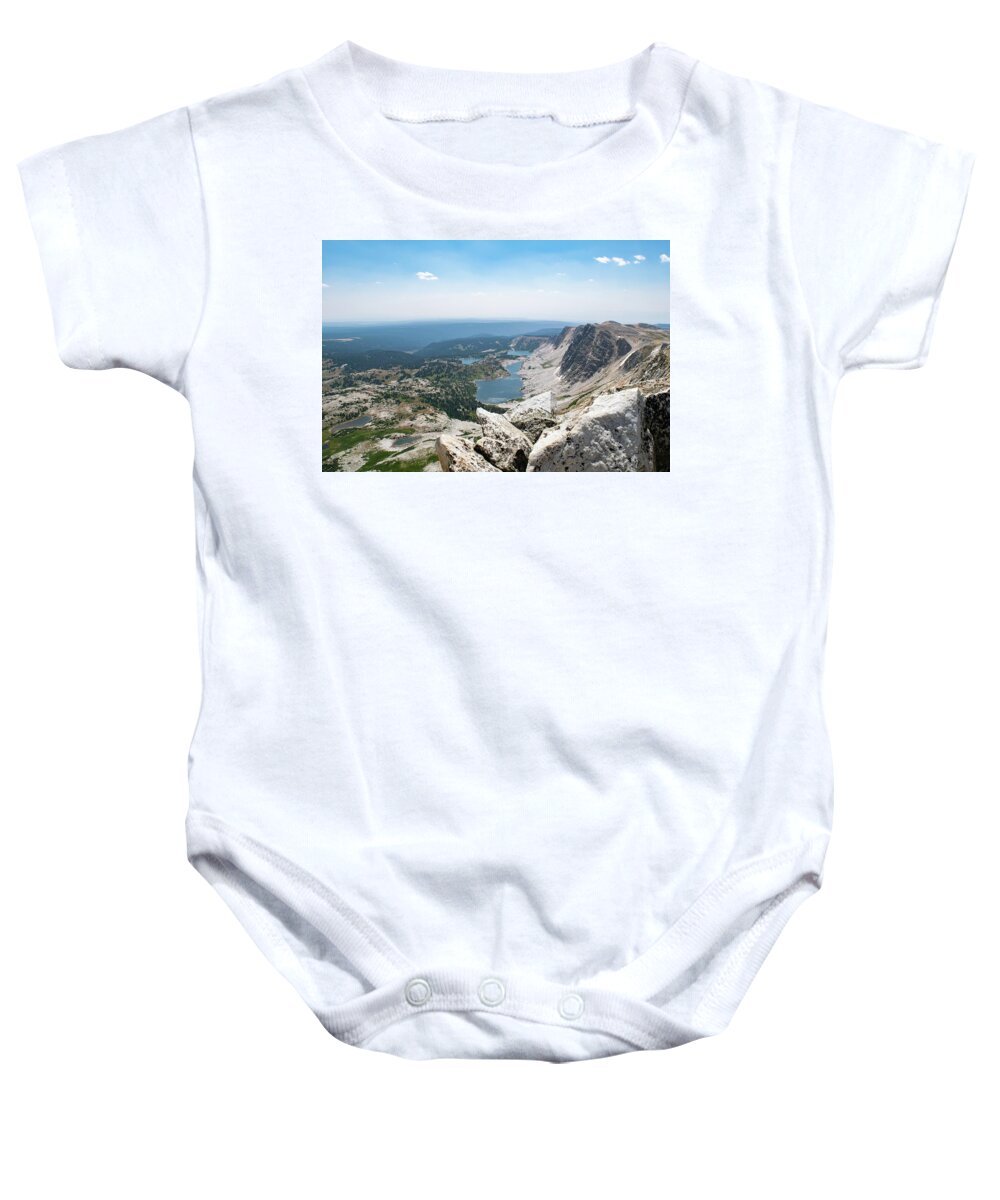 Mountain Baby Onesie featuring the photograph Medicine Bow Peak by Nicole Lloyd