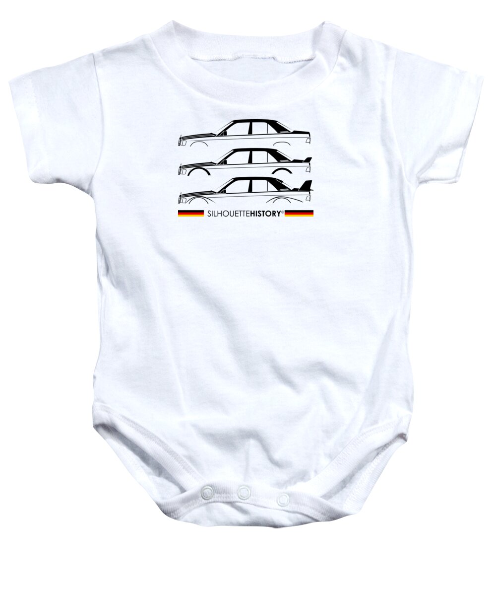 Family Car Baby Onesie featuring the digital art Mercy Family Sport SilhouetteHistory by Gabor Vida