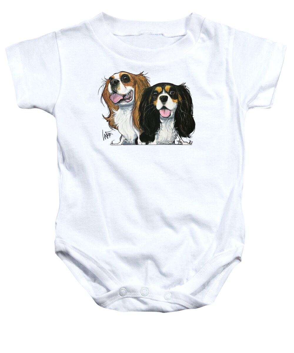 Metcalfe Baby Onesie featuring the drawing Metcalfe GC2PET033 by John LaFree