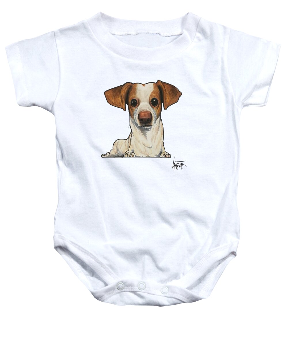 Mireles Baby Onesie featuring the drawing Mireles The Doggie Dog Dog by John LaFree
