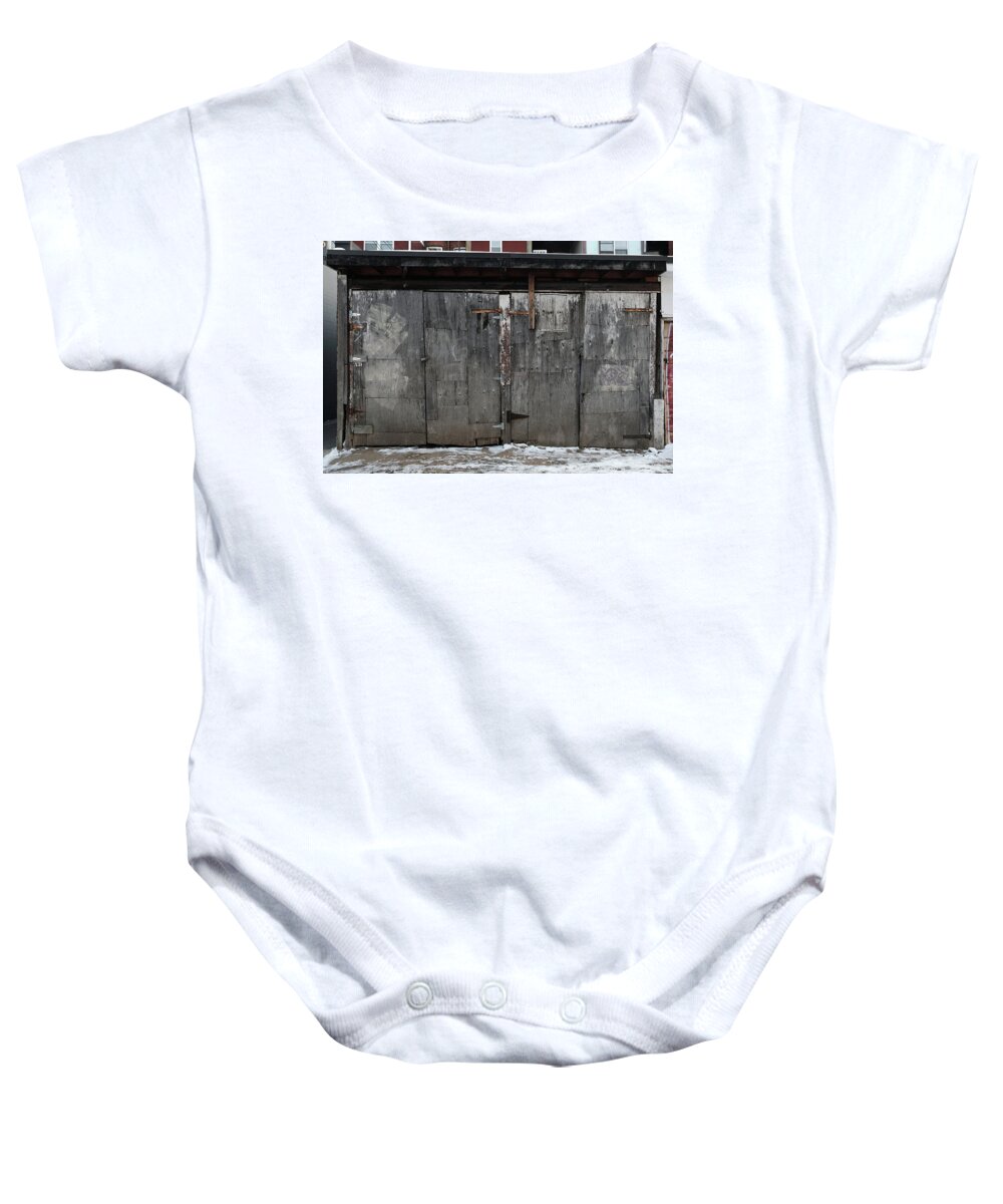Alley Baby Onesie featuring the photograph More Alley Doors by Kreddible Trout