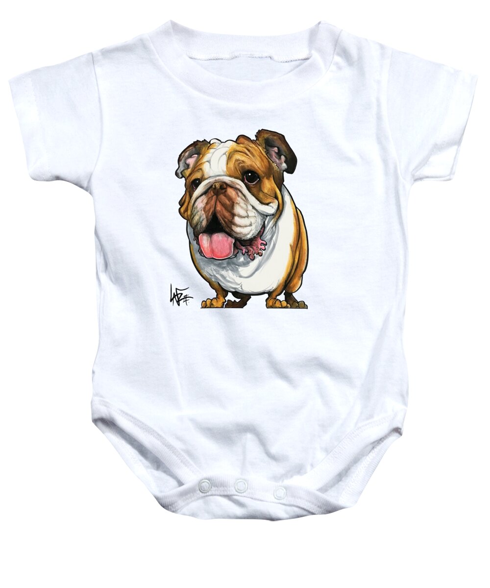 Murphy Baby Onesie featuring the drawing Murphy 4289 by Canine Caricatures By John LaFree