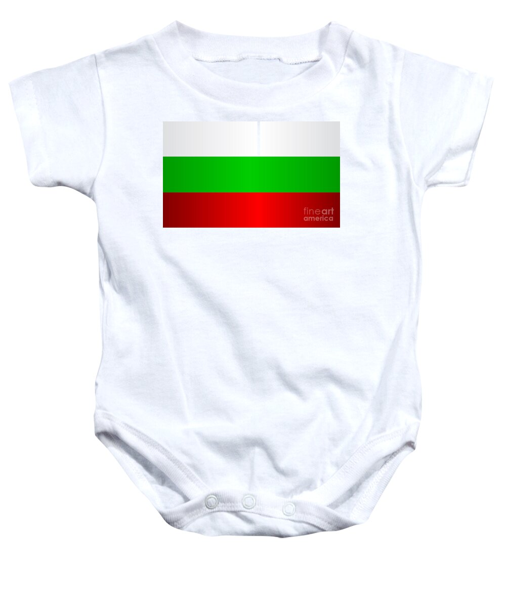 Bulgaria Baby Onesie featuring the digital art National Flag of Bulgaria by Bigalbaloo Stock