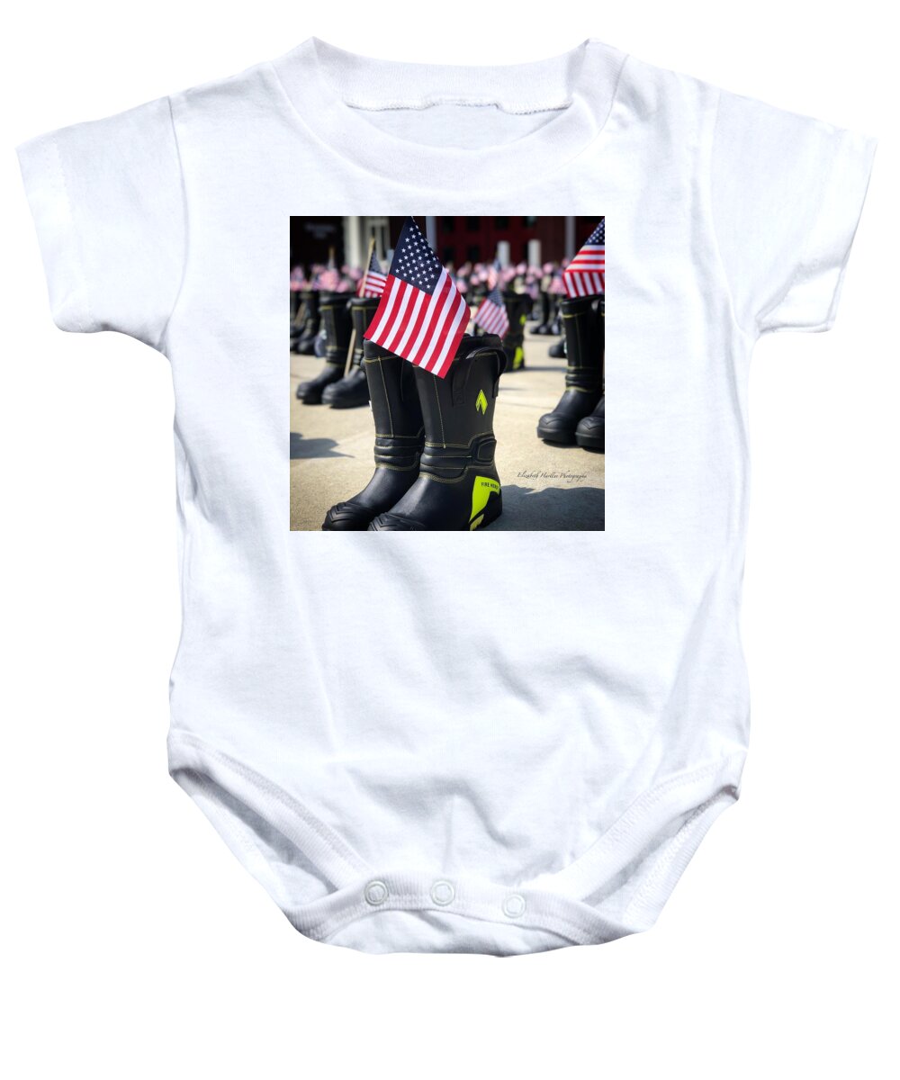911 Baby Onesie featuring the photograph Never Forget 911 by Elizabeth Harllee