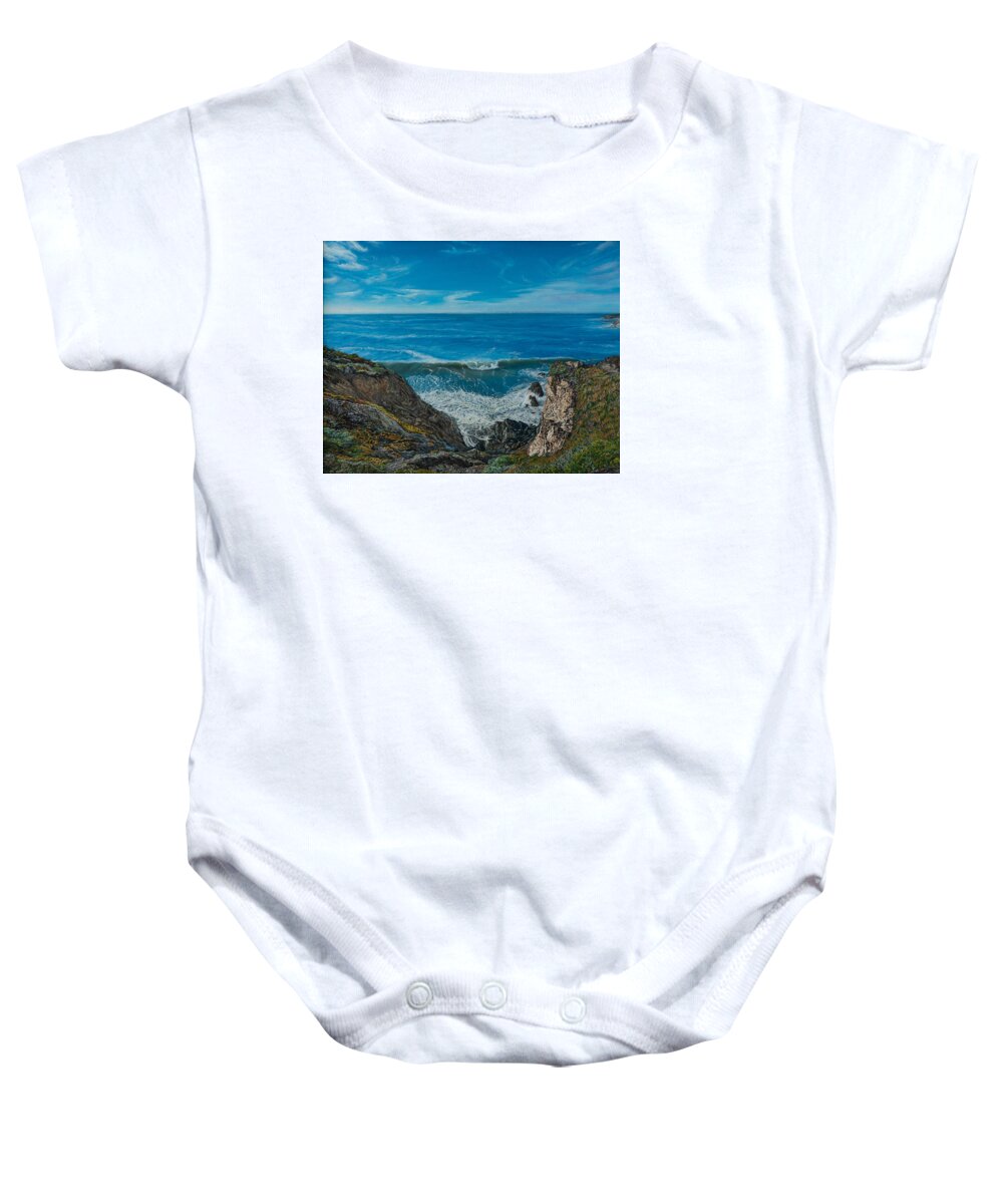 Majestic Baby Onesie featuring the photograph Sunset mushroom by Alessandra RC