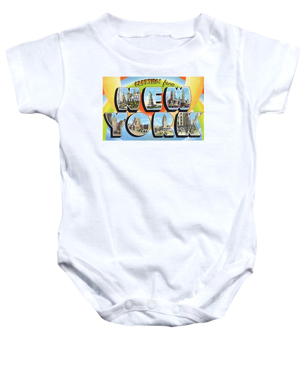 New York Baby Onesie featuring the photograph New York Greetings - Version 3 by Mark Miller