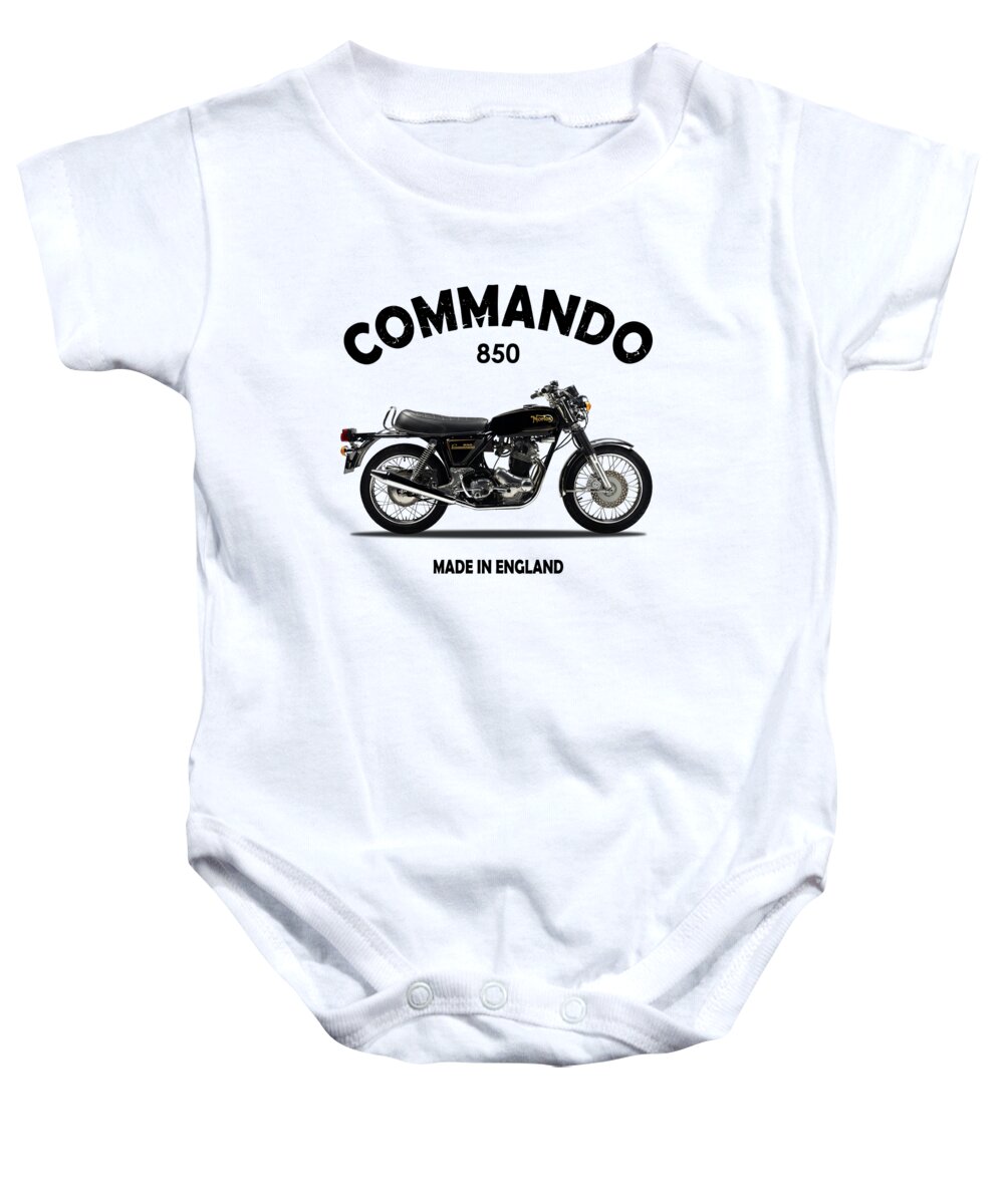 Norton Commando Baby Onesie featuring the photograph Norton Commando 1974 by Mark Rogan