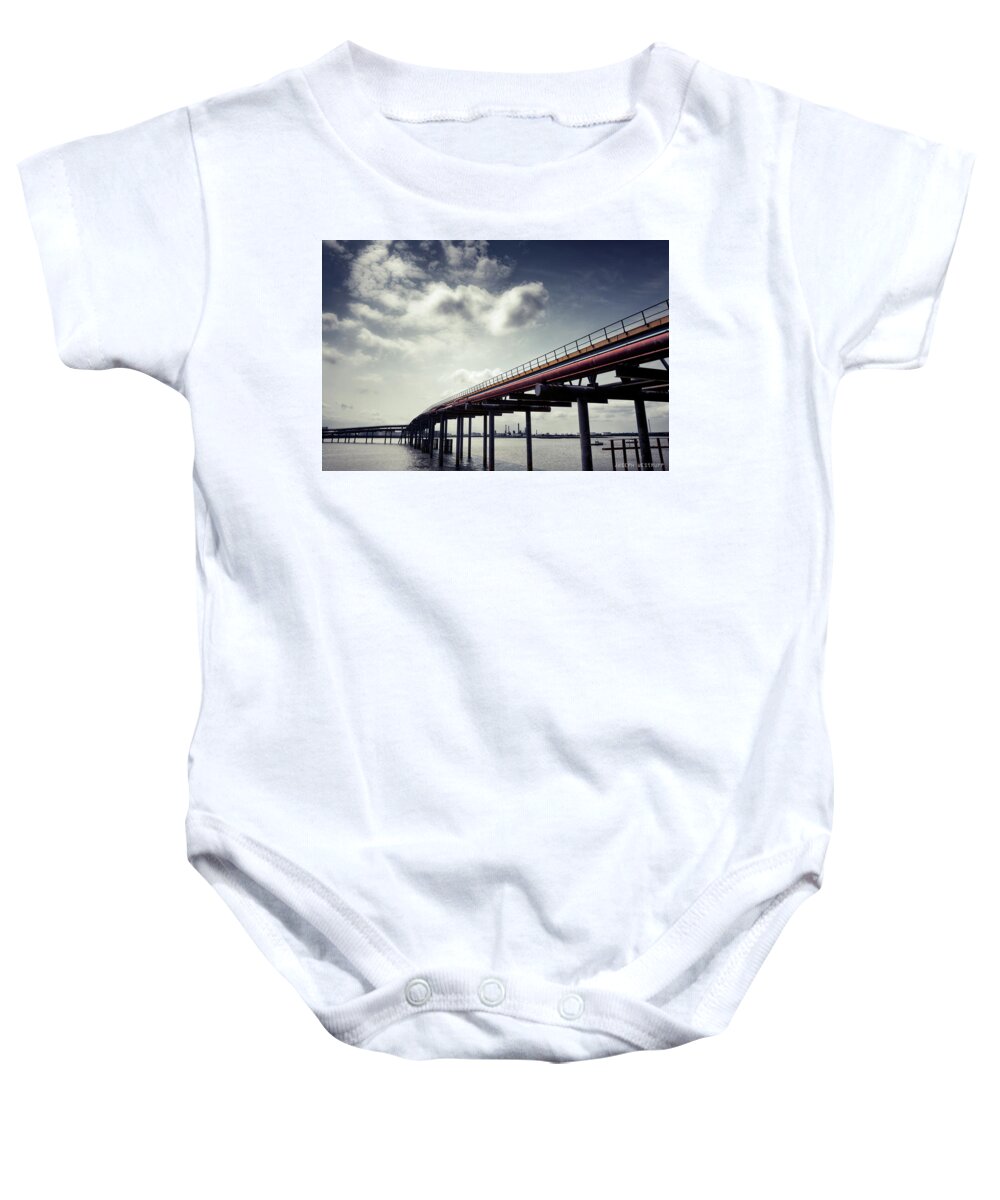 Thames Baby Onesie featuring the photograph Oil Bridge by Joseph Westrupp